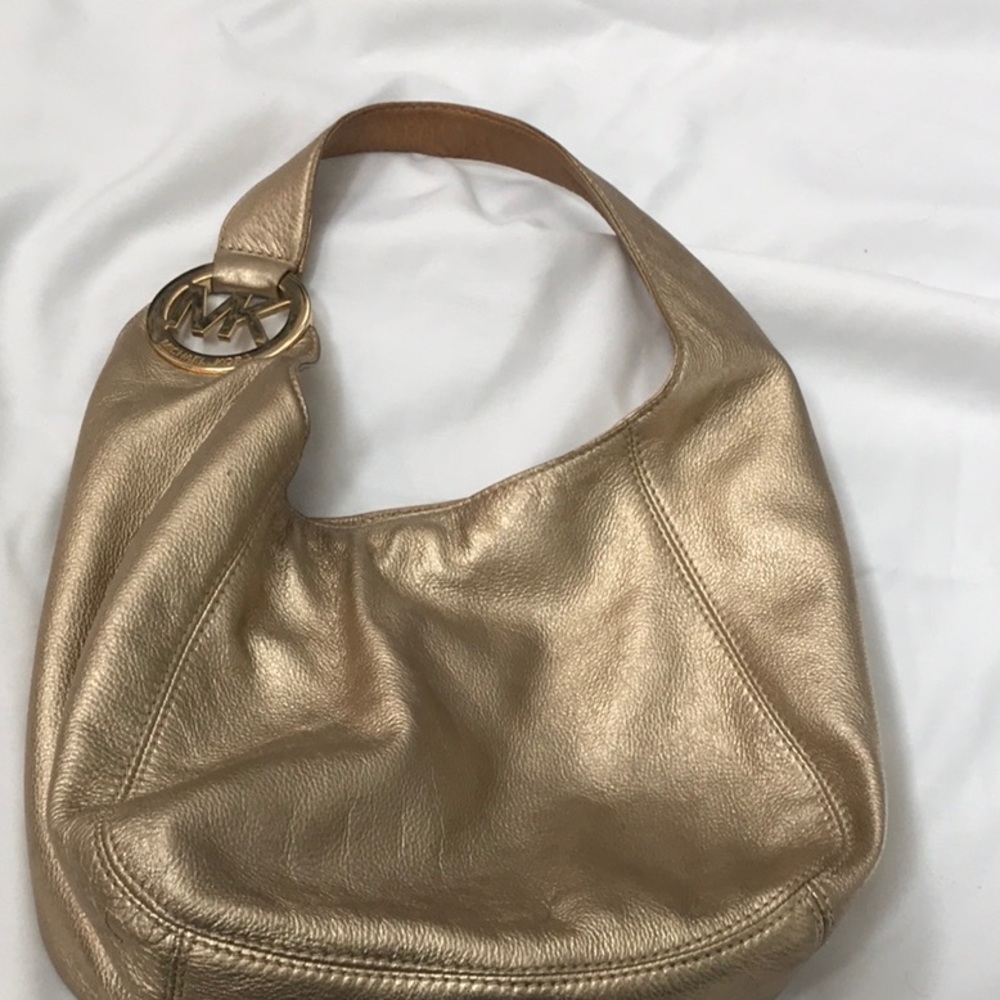Authentic Michael Kors Gold Handbag